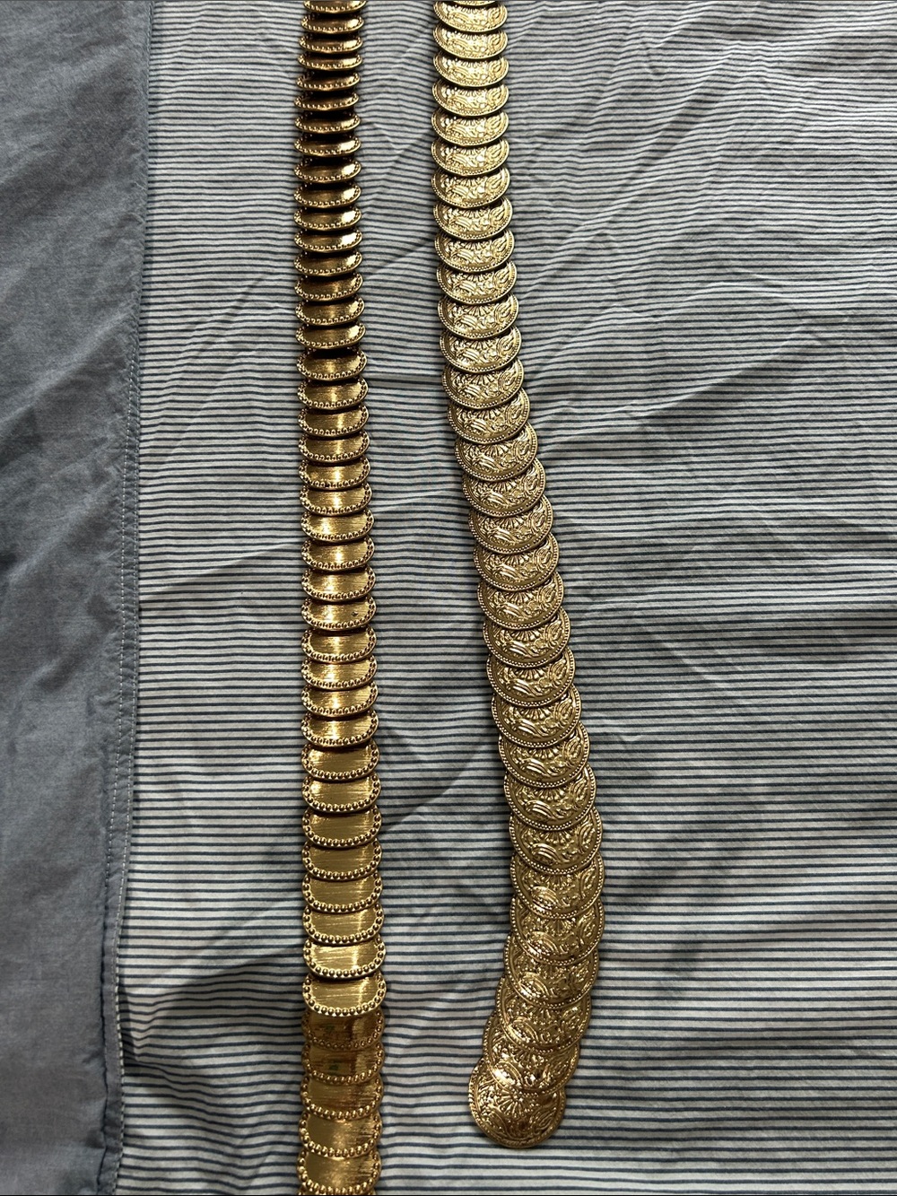 Vintage Gold Tone Coin Link Belts -